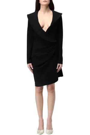 MAGDA BUTRYM Kjole, Dame, Sort, XS, Sort Draperet Mini Kjole