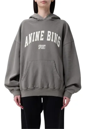 ANINE BING Sweathshirts & Hoodies, Dame, Grøn, XS, Bomuld, Grøn Oversized Sport Hoodie