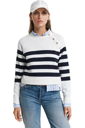 GANT Strik, Dame, Flerfarvet, L, Bomuld, Sweatshirts & Hoodies