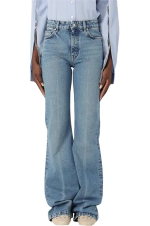 Stella McCartney Jeans, Dame, Blå, W28, Bomuld, Wide Leg Bomuldsjeans