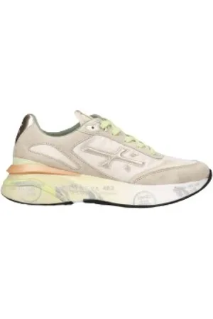 Premiata Sko, Dame, Hvid, 39 EU, Polyester, Moderne Sneakers med Avanceret Teknologi