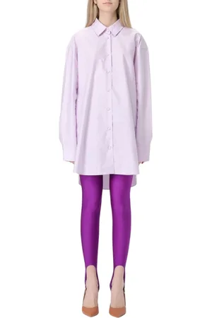 Andamane Kjole, Dame, Lilla, 2XS, Bomuld, Elegant Violet Poplin Skjorte