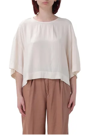 Pinko Bluser & Skjorter, Dame, Lyserød, XS, Elegant Silkebluse Korte Ærmer