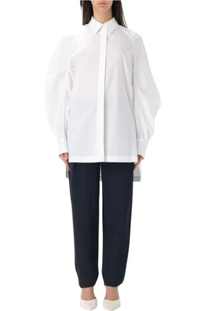 Emporio Armani Bluser & Skjorter, Dame, Hvid, XS, Bomuld, Klassisk Hvid Poplin Skjorte
