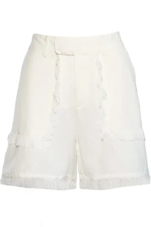 Hest Shorts, Dame, Hvid, XL, Linned, Hvid Linned Shorts Alyssum