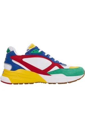 Ralph Lauren Sko, Herre, Flerfarvet, 44 EU, Læder, Multifarvede Trackster Sneakers