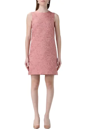 Dolce & Gabbana Kjole, Dame, Lyserød, XS, Floral Brocade Shift Kjole
