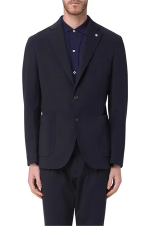Manuel Ritz Jakkesæt, Herre, Blå, XL, Blå Skræddersyet Blazer til Mænd