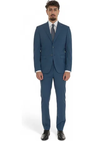 PAOLONI Jakkesæt, Herre, Blå, M, Elegant Suit til Mænd
