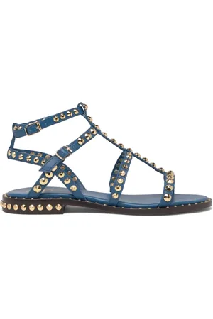 Ash Sko, Dame, Blå, 37 EU, Læder, Blå Studded Gladiator Sandaler
