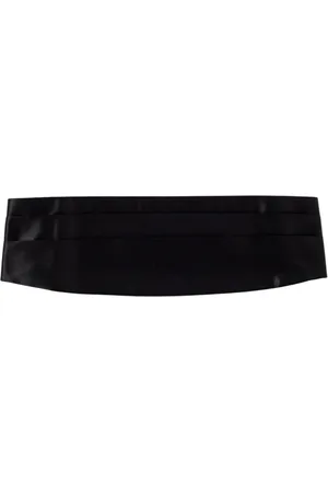 Emporio Armani Tilbehør, Herre, Sort, XL, Sort Silke Livrem Bælte