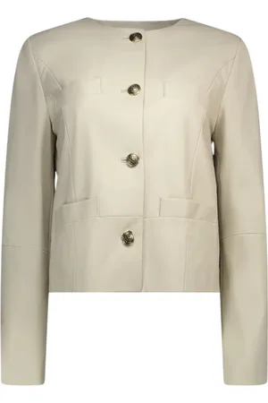 MARELLA Jakke, Dame, , XL, Læder, Ivory Læderjakke Tidløs Elegance