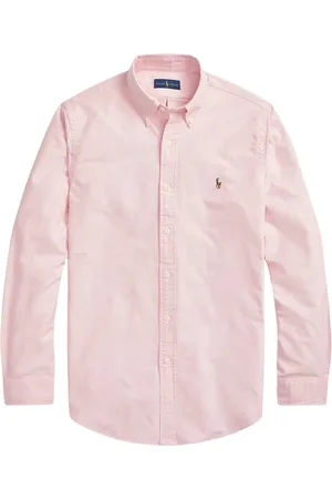 Ralph Lauren Skjorte, Herre, Lyserød, XL, Bomuld, Custom Fit Oxford Skjorte