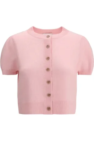 Allude Strik, Dame, Lyserød, XS, Cashmere, Kashmir Cardigan med knaplukning