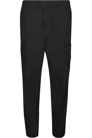 Stone Island Bukser, Herre, Sort, W33, Sort Faldskaermsladningsbukser