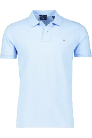 GANT Top, Herre, Blå, 2XL, Bomuld, Kortærmet Polo Shirt