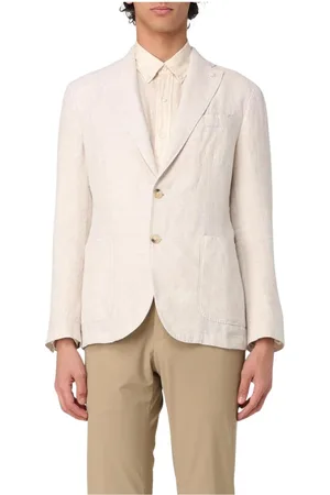 Manuel Ritz Jakke, Herre, , 2XL, Linned, Grøn Linnedblazer med Lommer