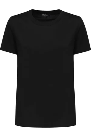 Max Mara Top, Dame, Sort, L, Sort Crew Neck T-shirts og Polos