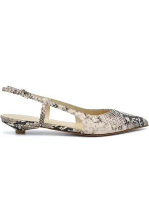SERGIO LEVANTESI Sko, Dame, Grå, 36 EU, Læder, Python Print Læder Slingback Flats