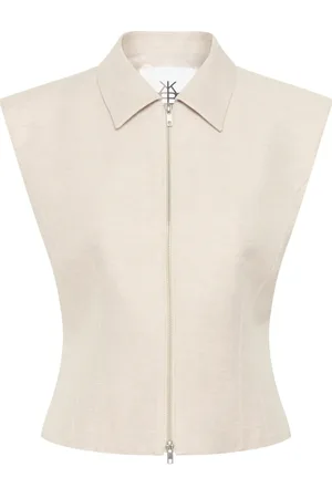 Karen by Simonsen Jakke, Dame, , 2XL, Melange Top Bluse
