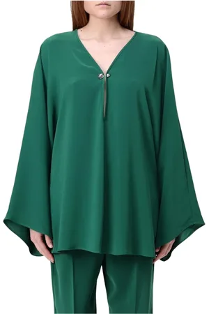 Max Mara Bluser & Skjorter, Dame, Grøn, S, Uld, Grøn Striktrøje, Elegant Design
