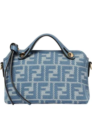 Fendi Taske, Dame, Blå, ONE SIZE, Uld, Elegant Blå Skuldertaske