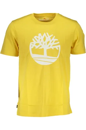 Timberland Top, Herre, Gul, XL, Bomuld, Gul Bomuld Trykt T-Shirt