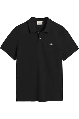 GANT Top, Herre, Sort, L, Bomuld, Kortærmet Polo Shirt