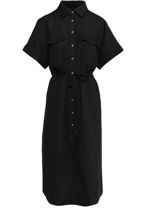 Hest Kjole, Dame, Sort, XL, Linned, Linnedkjole Jet