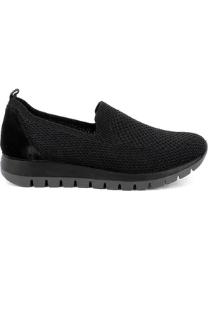 IGI&CO Sko, Dame, Sort, 41 EU, Læder, Sorte Slip-Ons med Strikket Effekt