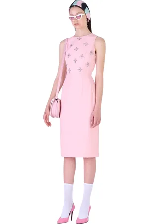 Silvian Heach Kjole, Dame, Lyserød, M, Polyester, Midi Dresses
