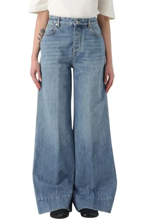 Bottega Veneta Jeans, Dame, Blå, 3XS, Bomuld, Blå Wide Leg Jeans Kvinder