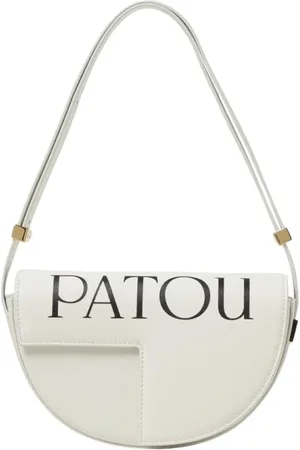 Patou Taske, Dame, Hvid, ONE SIZE, Uld, Hvid Logo Print Crossbody Taske