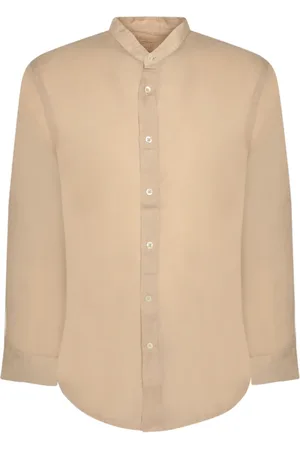 120% Lino Skjorte, Herre, , XL, Linned, Mandarin Krave Linned Skjorte