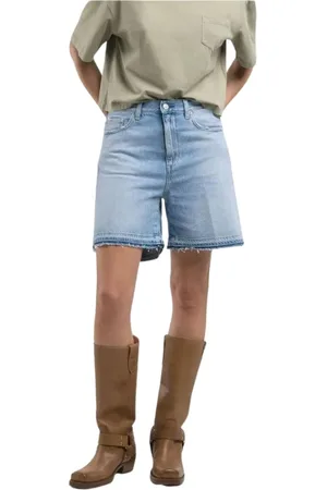 Replay Shorts, Dame, Blå, W28, Denim, Komfort Fit Denim Shorts til Kvinder