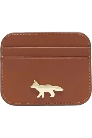 Maison Kitsuné Tilbehør, Dame, Brun, ONE SIZE, Minimalist Kortholder Pung