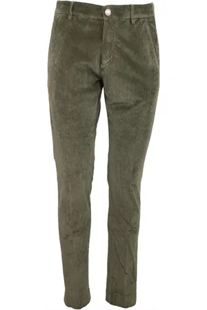 Hand Picked Bukser, Herre, Grøn, W32, Velour Chino Bukser i Skovgrøn