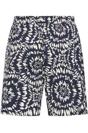 Ichi Shorts, Dame, Sort, 2XL, Uld, Grafiske Elastiske Talje Shorts