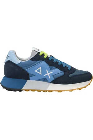 sun68 Sko, Herre, Blå, 43 EU, Læder, Bicolor Sneakers Navy /Avio Scuro
