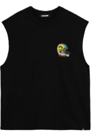 BARROW Top, Herre, Sort, XL, Bomuld, Bomuldsskjorter