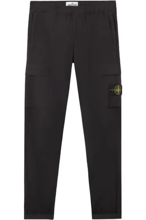 Stone Island Bukser, Herre, Sort, W36, Bomuld, Cargo bukser med lynlåslommer