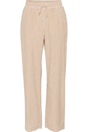 Saint Tropez Bukser, Dame, Brun, XS, Uld, Brun Sukker Wide Leg Bukser