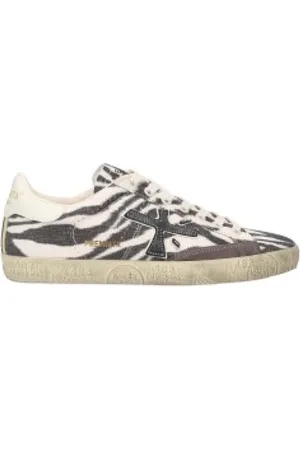 Premiata Sko, Dame, Flerfarvet, 40 EU, Læder, Urban design læder sneakers