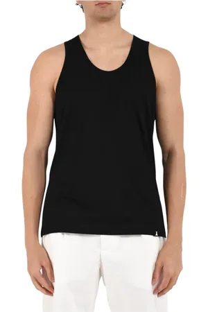 Patrizia Pepe Top, Herre, Sort, L, Bomuld, Bomuld Tank Top Rund Hals