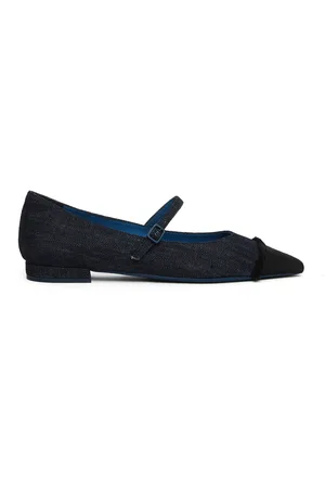 ROBERTO FESTA Sko, Dame, Sort, 38 EU, Denim, Sort denim og grosgrain Lauro