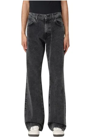 AMISH Jeans, Herre, Sort, W33, Uld, Acid Wash Bootcut Jeans