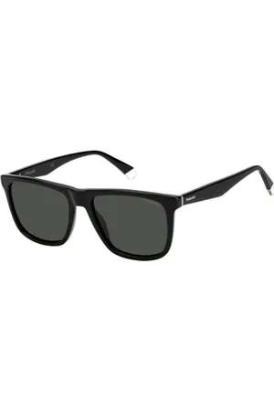 Polaroid Tilbehør, Herre, Sort, 55 MM, Uld, Sort Acetat Herre Solbrille
