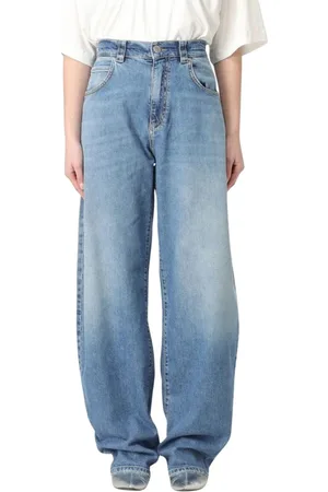 Pinko Jeans, Dame, Blå, W29, Bomuld, Klassiske Blå Wide Leg Jeans