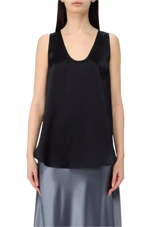 Max Mara Top, Dame, Sort, S, Elegant Brun Silke Cami Top
