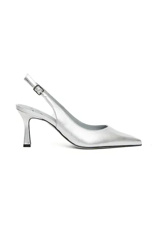 ROBERTO FESTA Sko, Dame, Grå, 38 EU, Læder, Sølv Læder Slingback Frans